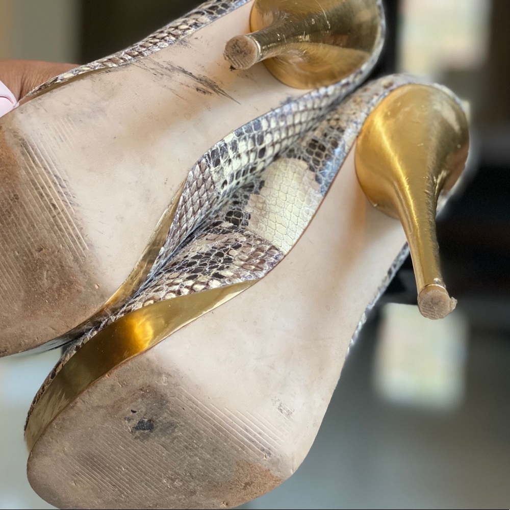 Steve Madden Snakeskin Pumps Heels - Picture 7 of 8